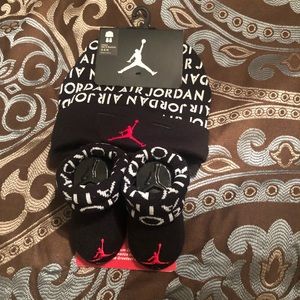 Jordan hat, and booties